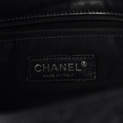 Chanel Calfskin Stitched Large Expandable Flap Bag Black 8 of 9