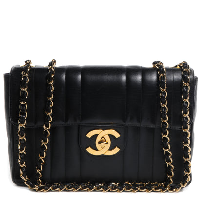 Chanel Lambskin Vertical Quilt Jumbo Flap Black 1 of 10