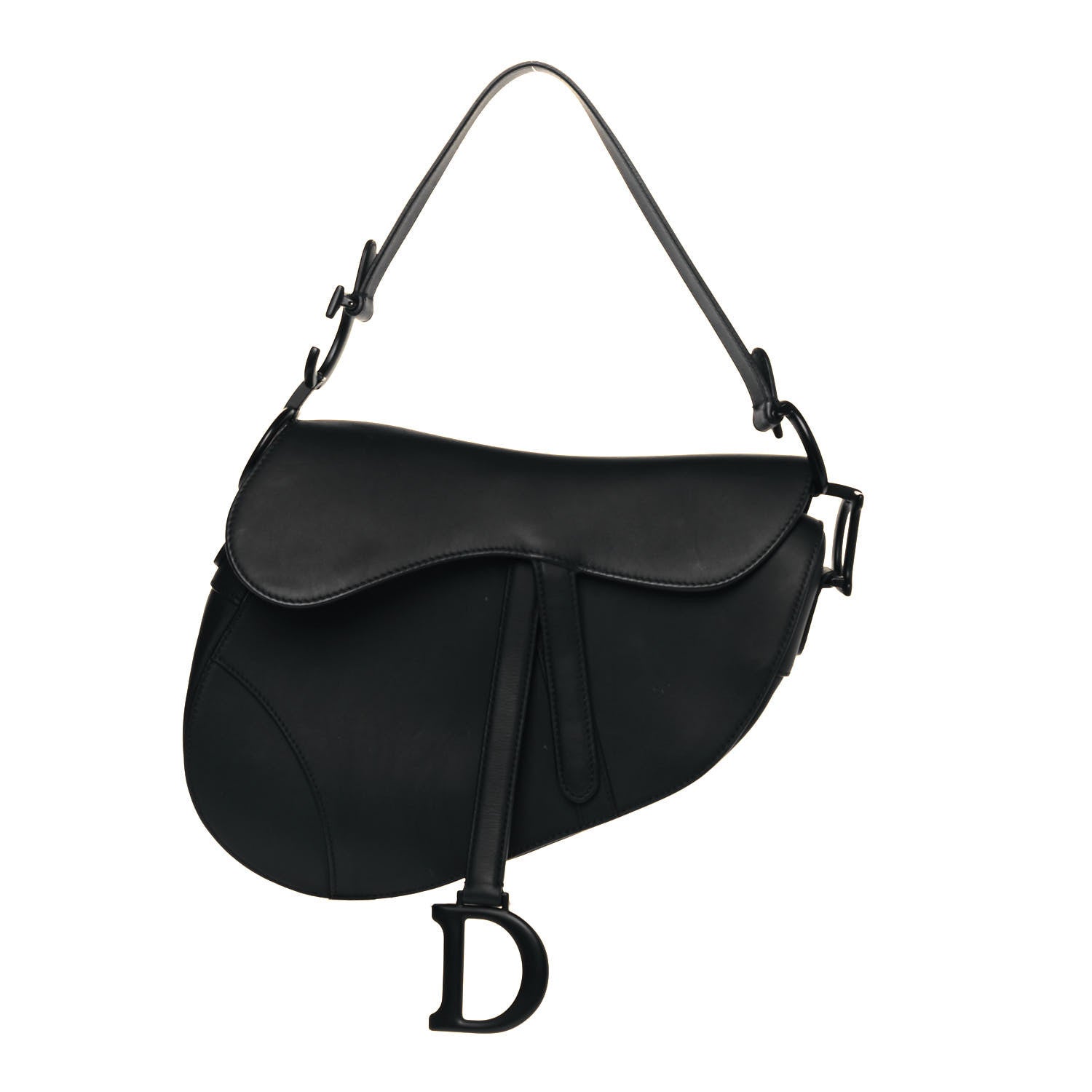 Christian Dior Ultra Matte Calfskin Saddle Bag Black 1 of 11