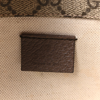 Gucci GG Supreme Monogram Web Neo Vintage Double Flap Messenger Bag Beige New Acero 6 of 10