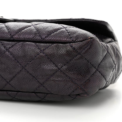 Chanel Caviar Quilted Jumbo Easy Flap Purple 10 of 12