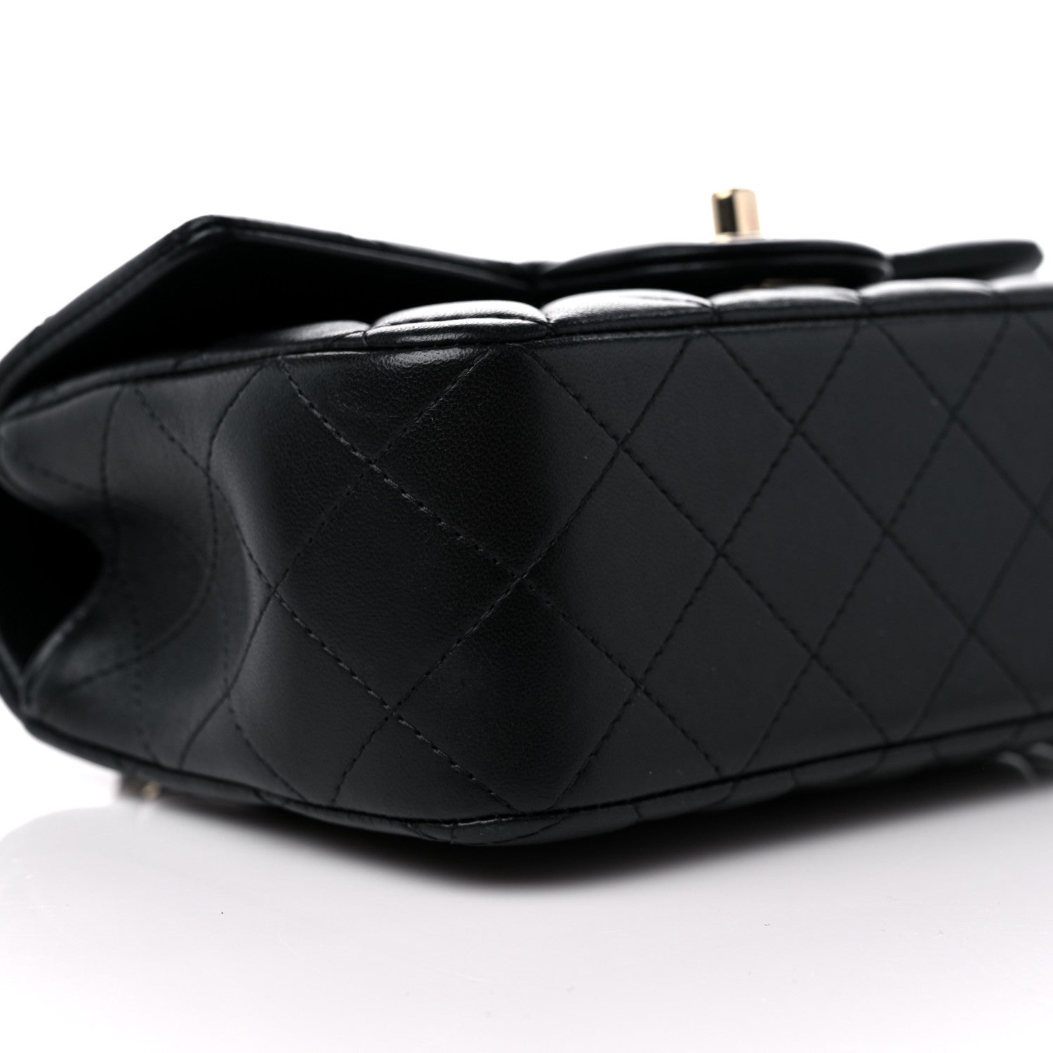 Chanel Lambskin Quilted Mini Top Handle Rectangular Flap Black 8 of 10