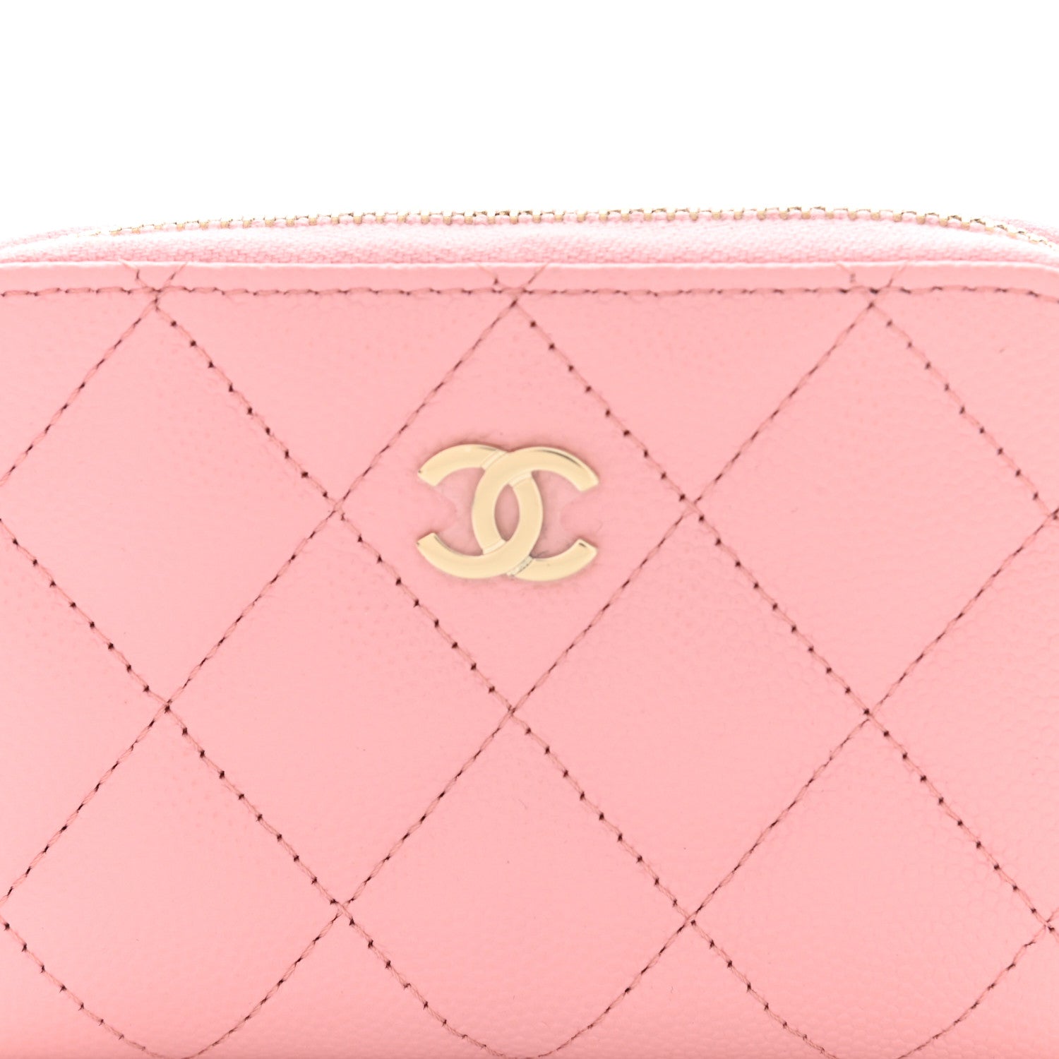 Chanel Caviar Quilted Zip Coin Purse Light Pink 8 of 10