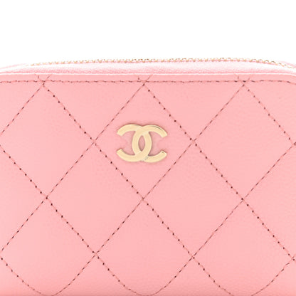 Chanel Caviar Quilted Zip Coin Purse Light Pink 8 of 10