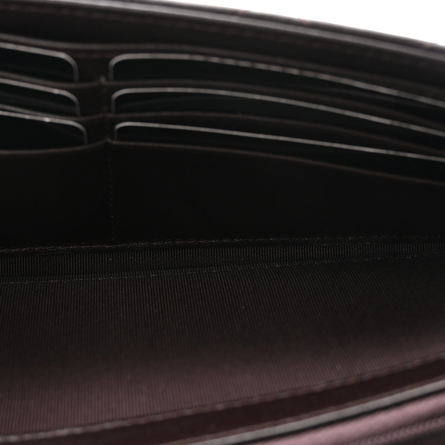 Chanel Lambskin Quilted Large Gusset Flap Wallet Dark Brown 5 of 9