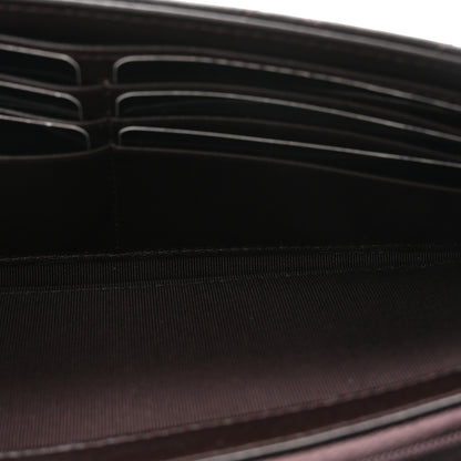 Chanel Lambskin Quilted Large Gusset Flap Wallet Dark Brown 5 of 9
