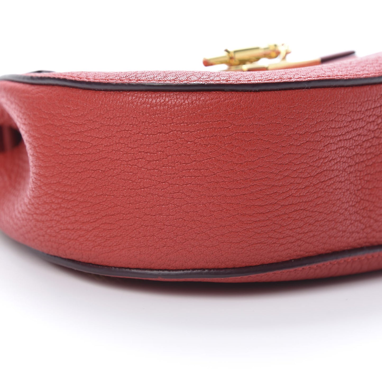 Grained Lambskin Drew Shoulder Bag Plaid Red