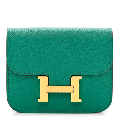 Hermes Epsom Constance Slim Wallet Vert Jade 1 of 8
