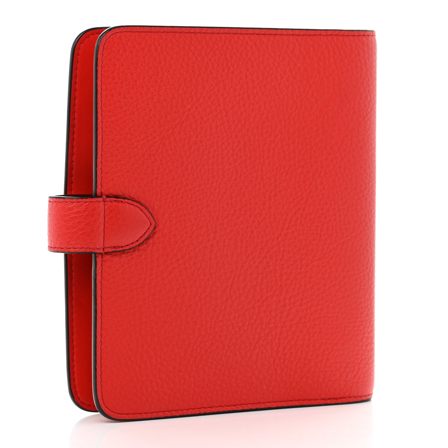 Natural Grain Calfskin Postman's Lock Agenda Red
