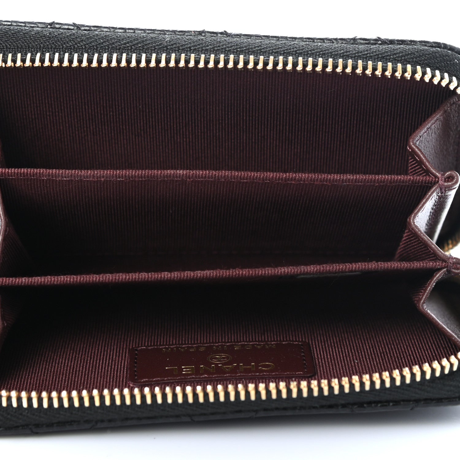 Chanel Caviar Quilted Zip Coin Purse Black 5 of 7