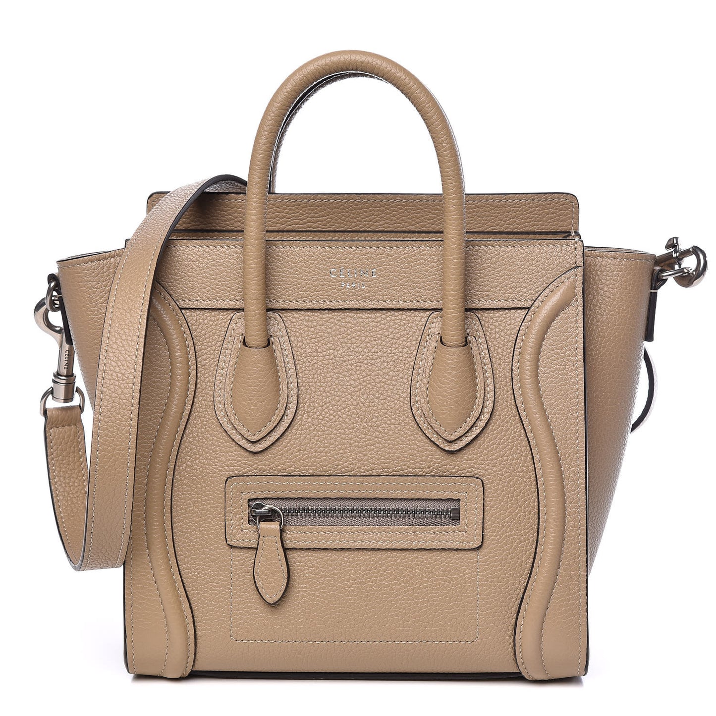 Drummed Calfskin Nano Luggage Dune
