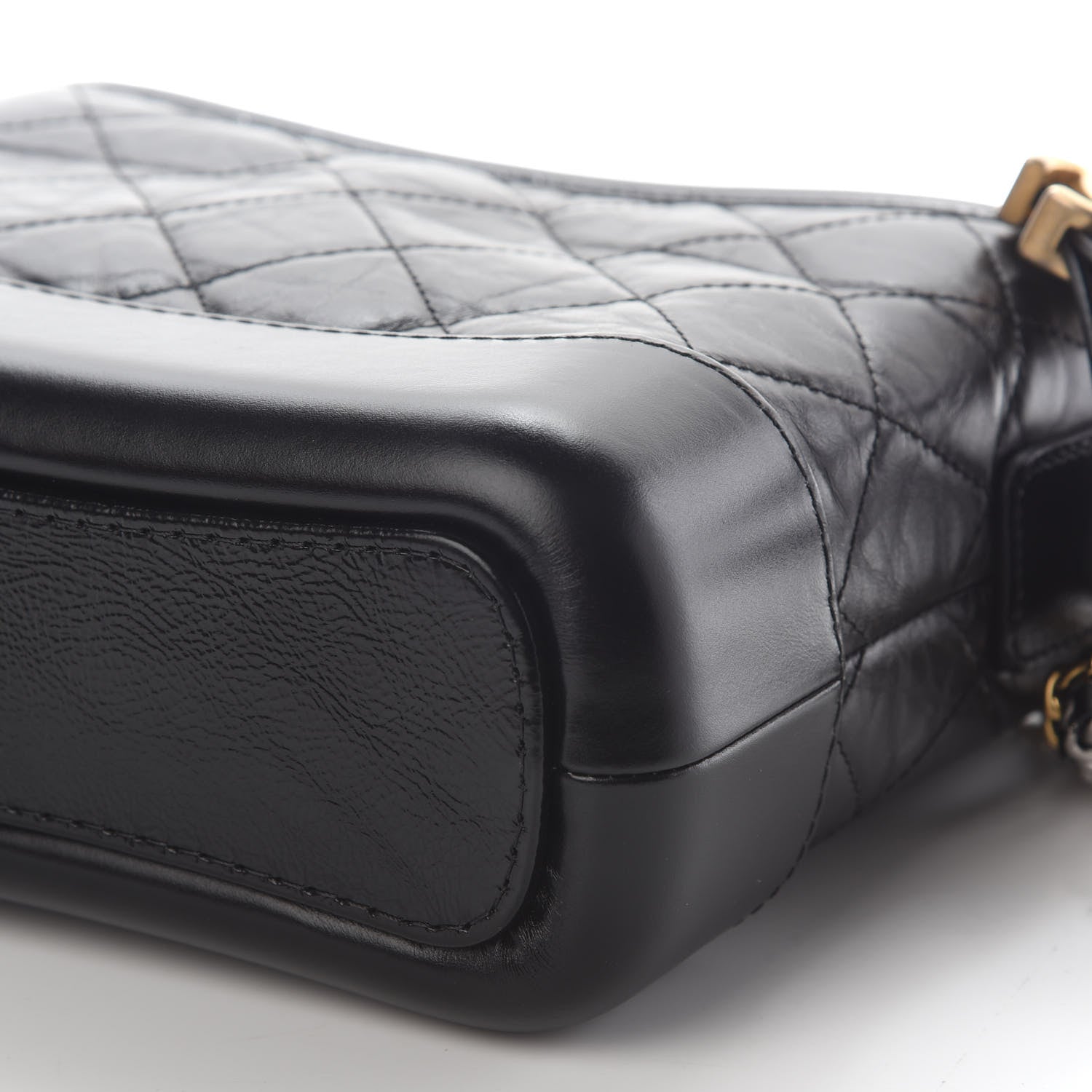 Chanel Aged Calfskin Quilted Small Gabrielle Hobo Black 8 of 8