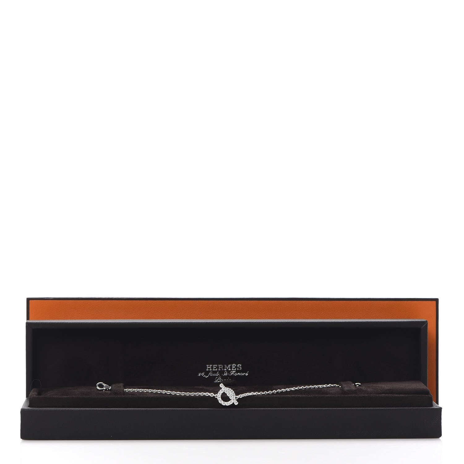 Hermes 18K White Gold Diamond Finesse Bracelet SH 8 of 8