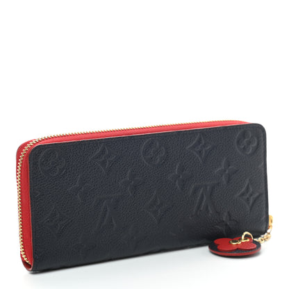 Louis Vuitton Empreinte Blooming Flowers Clemence Wallet Marine Rouge 3 of 8
