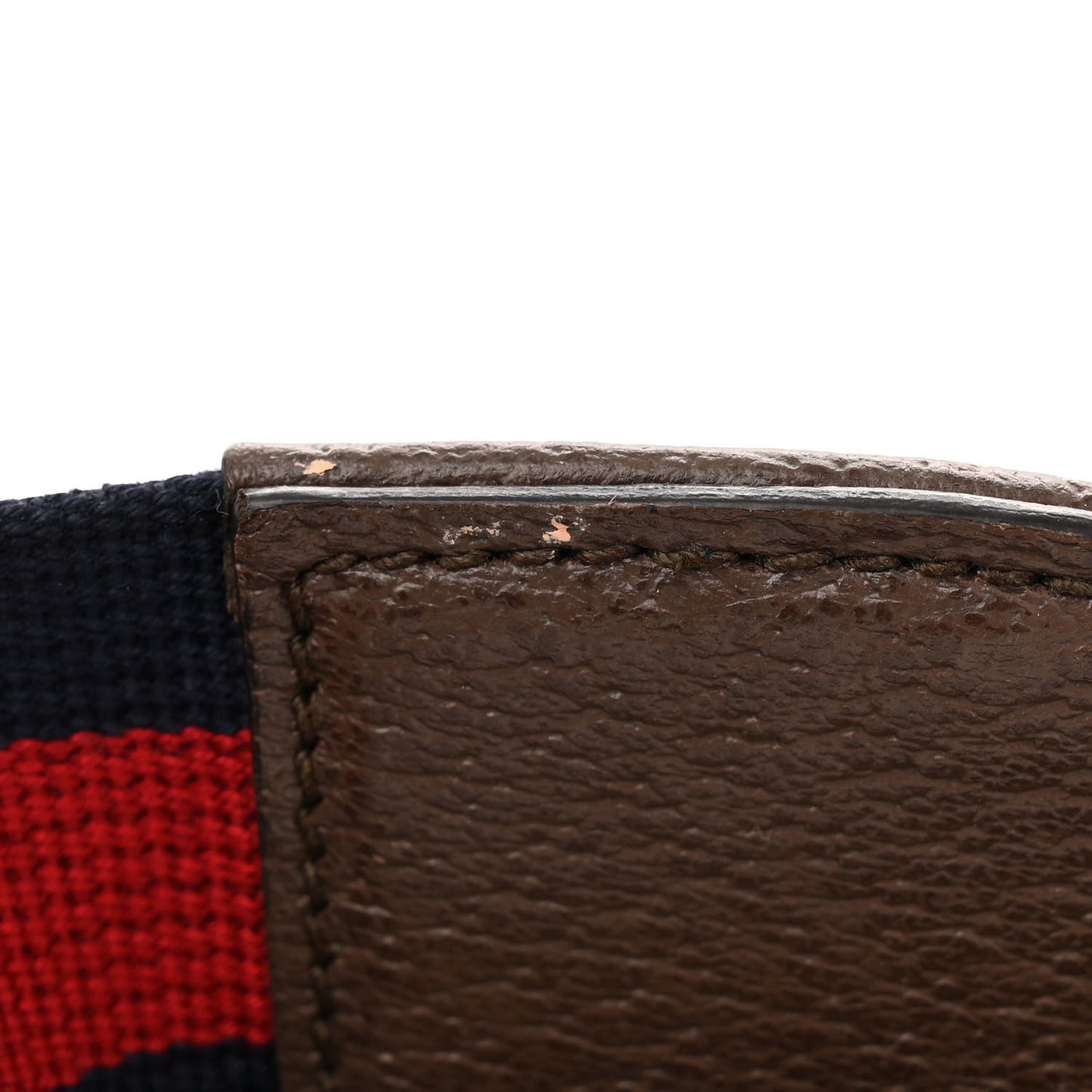 GG Supreme Monogram Textured Dollar Calfskin Web Ophidia Wristlet Shoulder Bag Beige Ebony New Acero