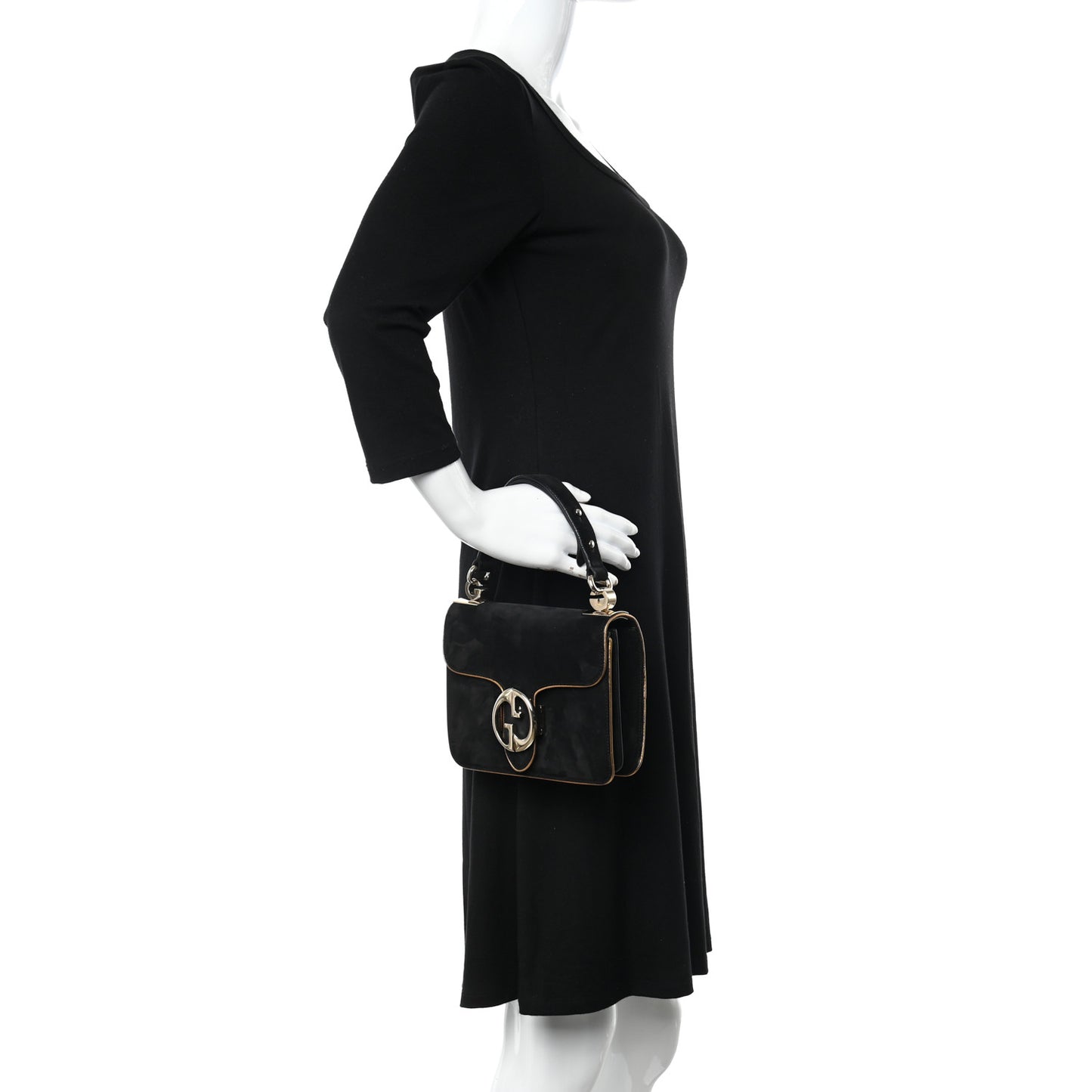 Nubuck 1973 Flap Bag Black