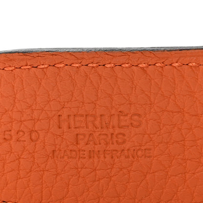 Hermes Box Togo 32mm Ancre Belt 115 46 Black Orange 5 of 8