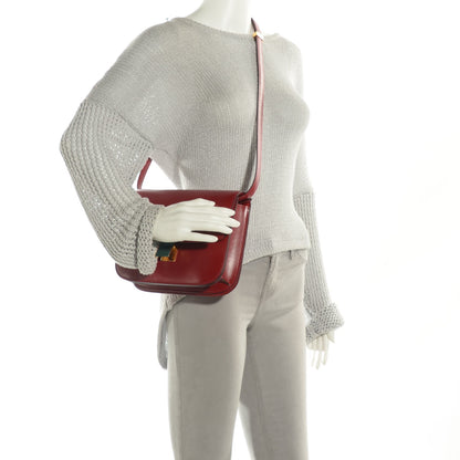 Celine Box Calfskin Medium Classic Box Flap Bag Red 3 of 10