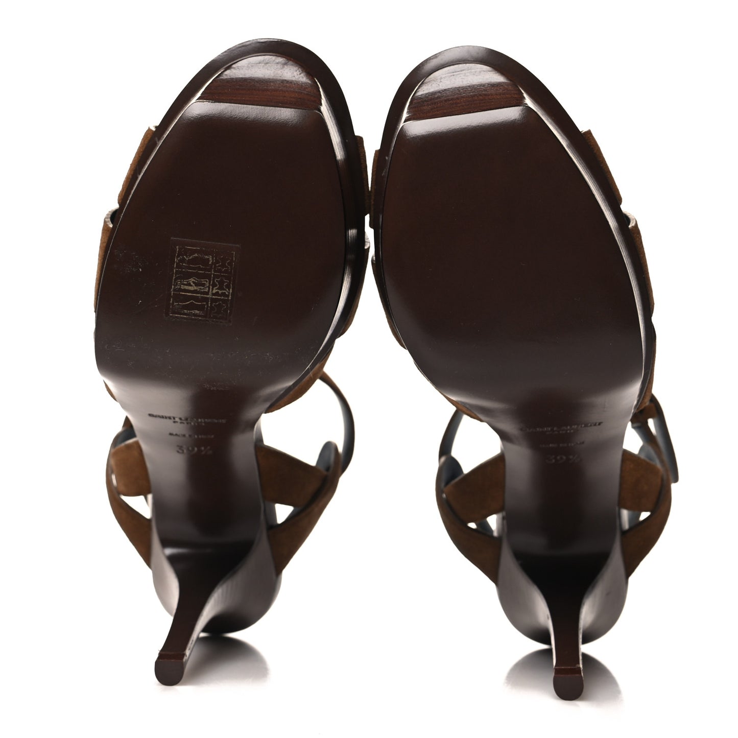 Suede Tribute 105 Platform Sandals 39.5 Tan