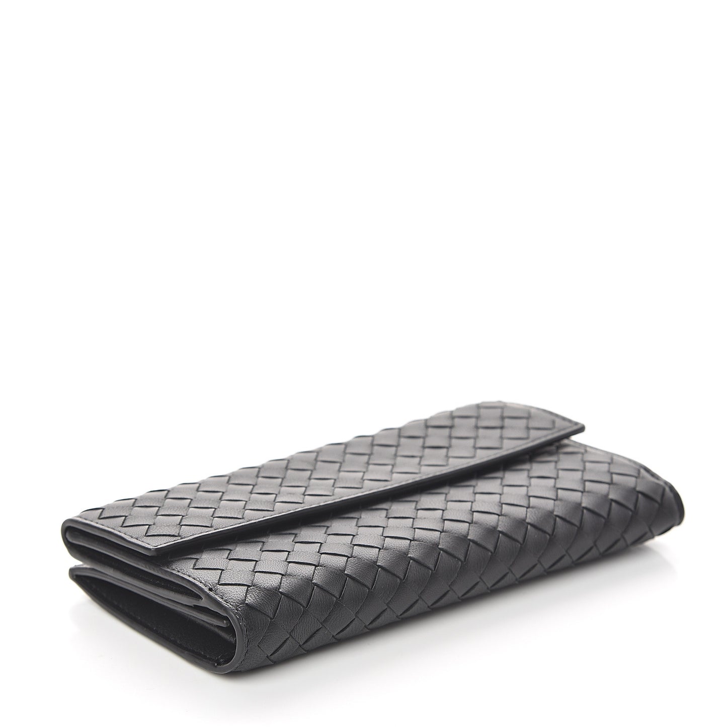 Nappa Intrecciato Continental Wallet Black