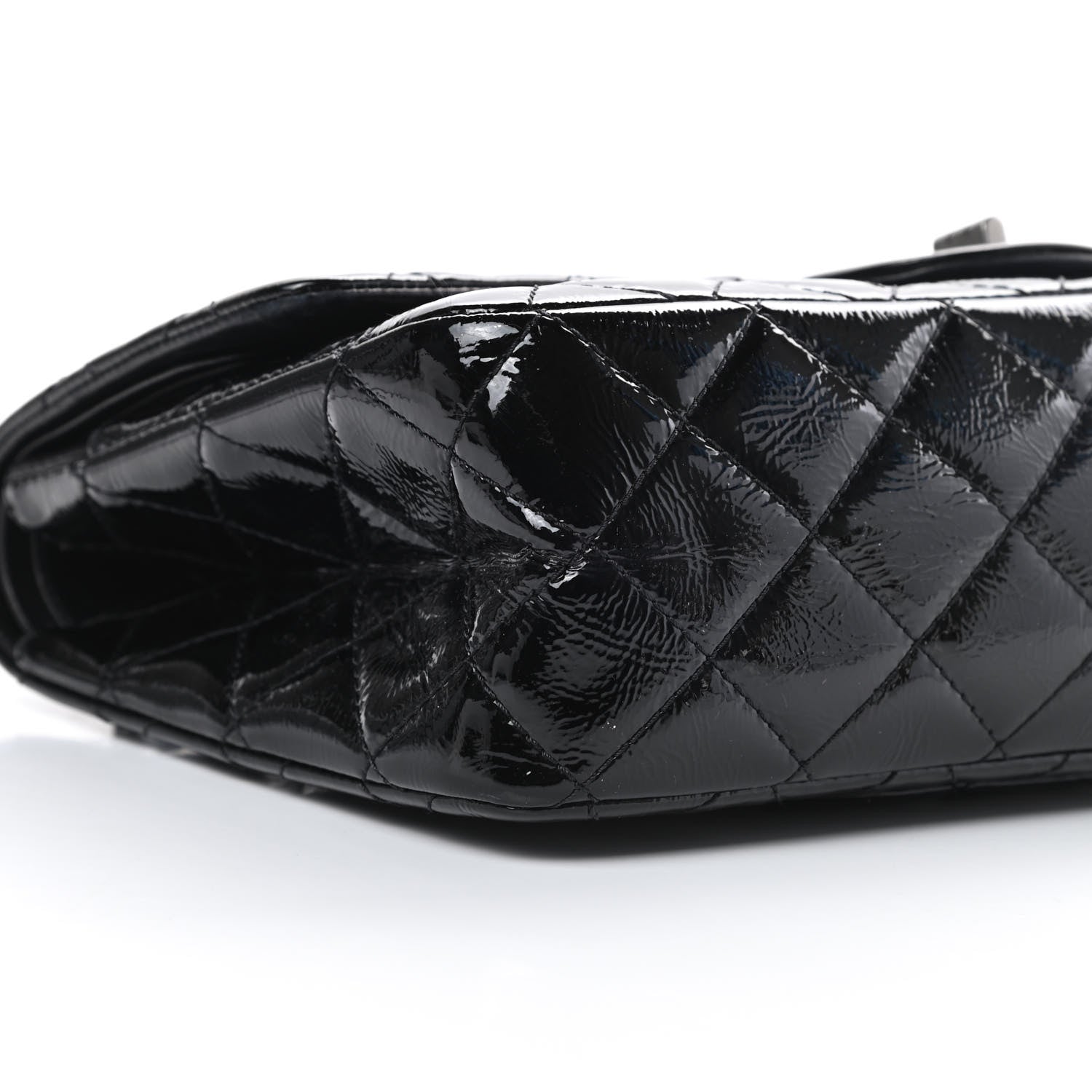 Chanel Distressed Patent Quilted 2.55 Reissue 227 Flap Black 9 of 18