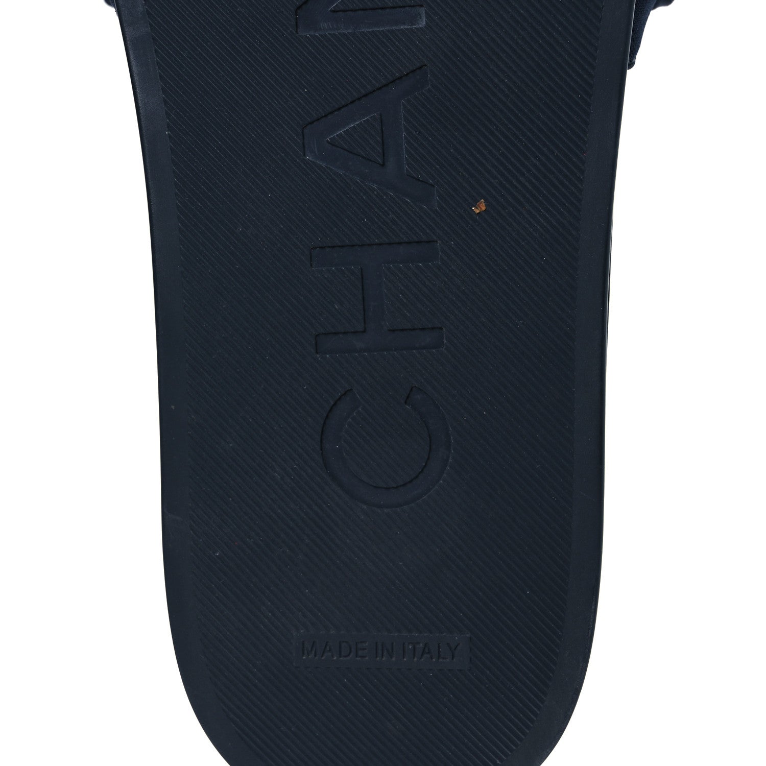 Chanel Satin Canvas Chain Slides Sandals Flats 40 Marine 8 of 12