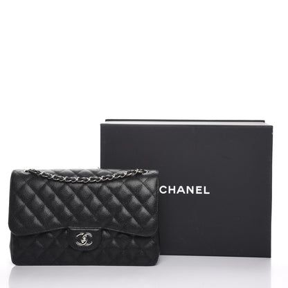 Chanel Caviar Quilted Jumbo Double Flap Black 8 of 8