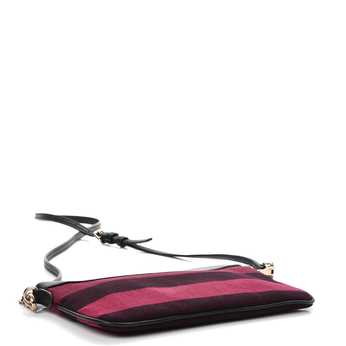 Overdyed Canvas Striped Peyton Crossbody Clutch Bag