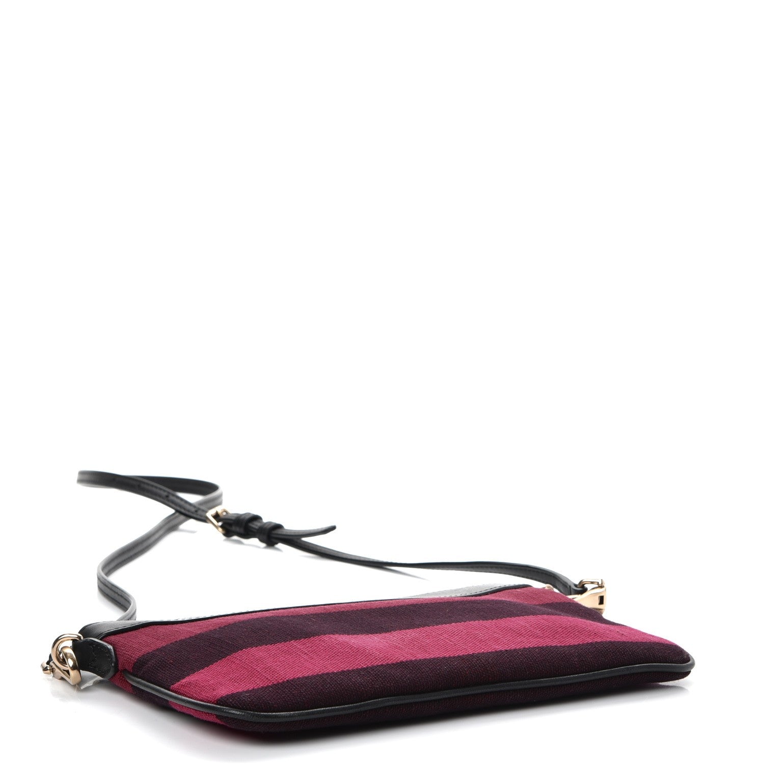 Burberry Overdyed Canvas Striped Peyton Crossbody Clutch Bag 4 of 12