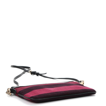 Burberry Overdyed Canvas Striped Peyton Crossbody Clutch Bag 4 of 12