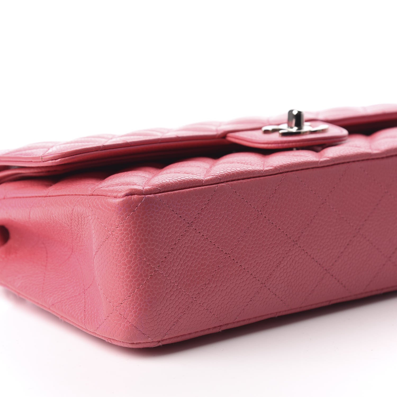 Chanel Caviar Quilted Medium Double Flap Dark Pink 5 of 9