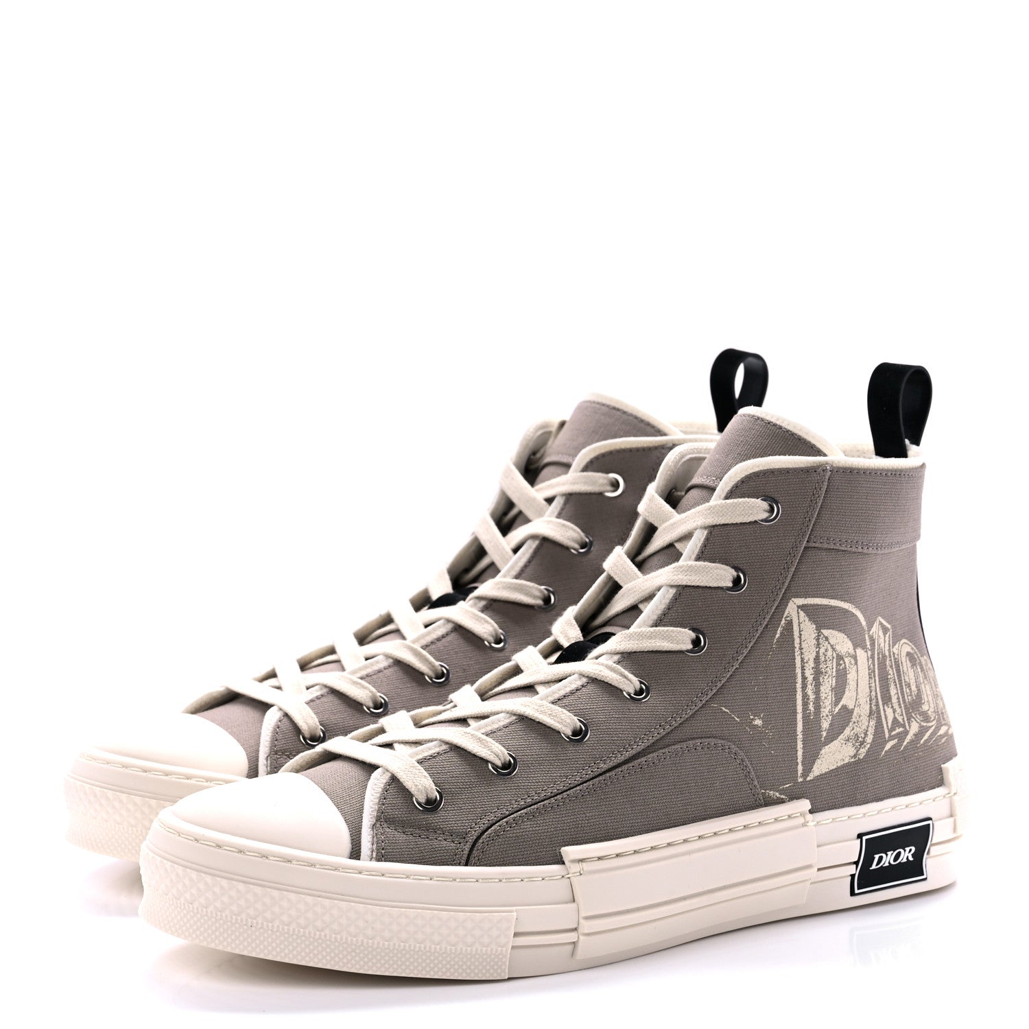 Christian Dior Canvas AsteroDior Mens B23 High Top Sneakers 45 Beige 3 of 8