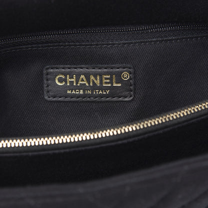 Chanel Jersey Chevron Quilted Small Coco Handle Flap Black 6 of 12