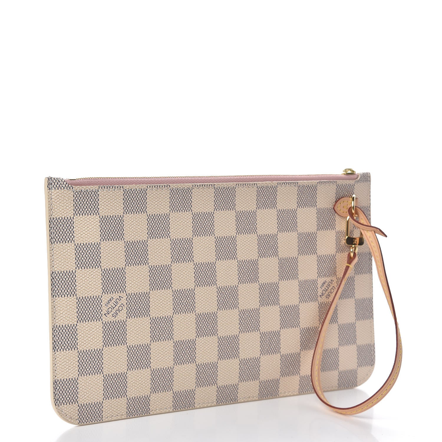 Louis Vuitton Damier Azur Neverfull MM GM Pochette Rose Ballerine 3 of 7