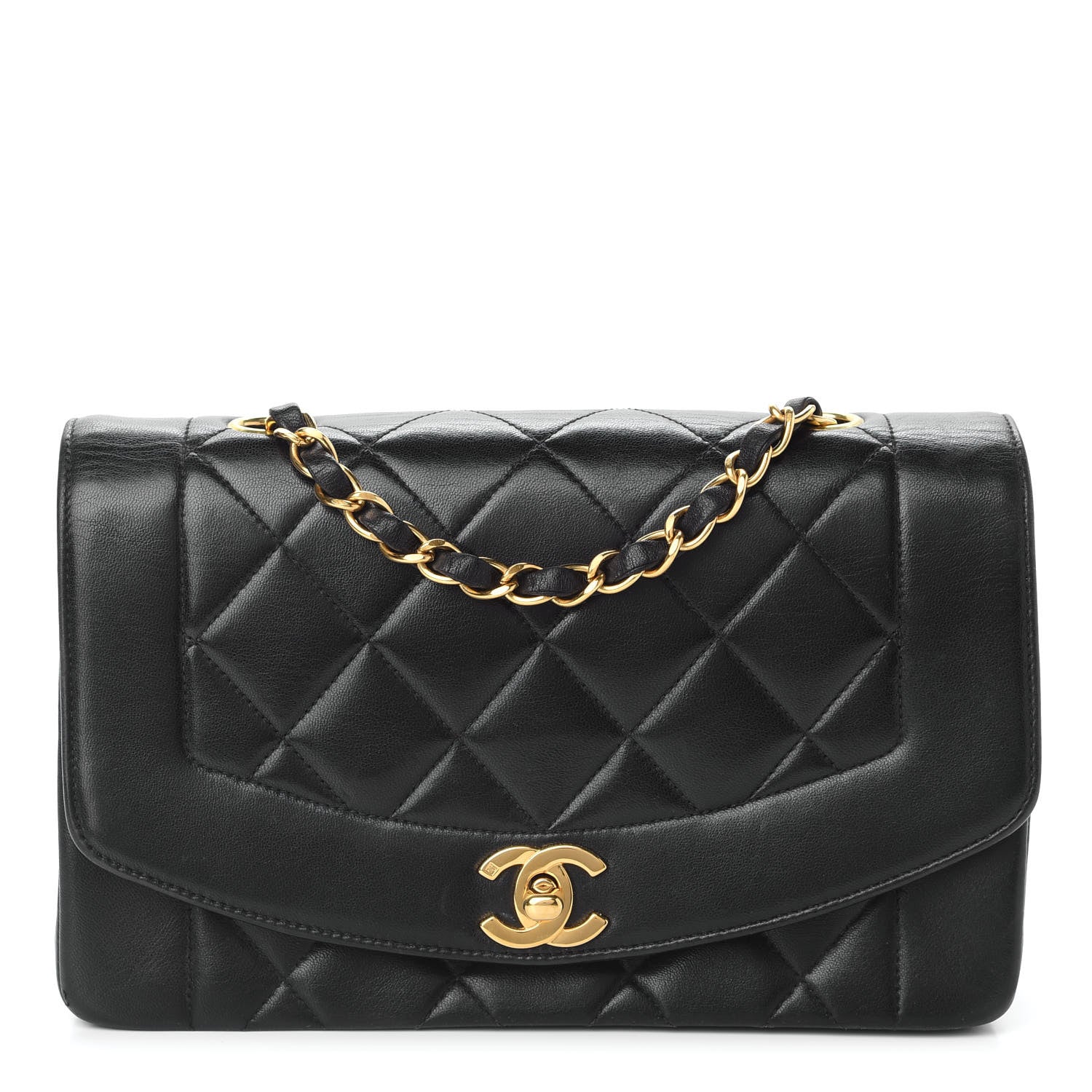 Chanel Lambskin Quilted Small Single Flap Black 1 of 10