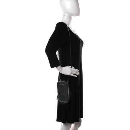 Miu Miu Nappa Matelasse Mini Bandoliera Crossbody Black 2 of 11