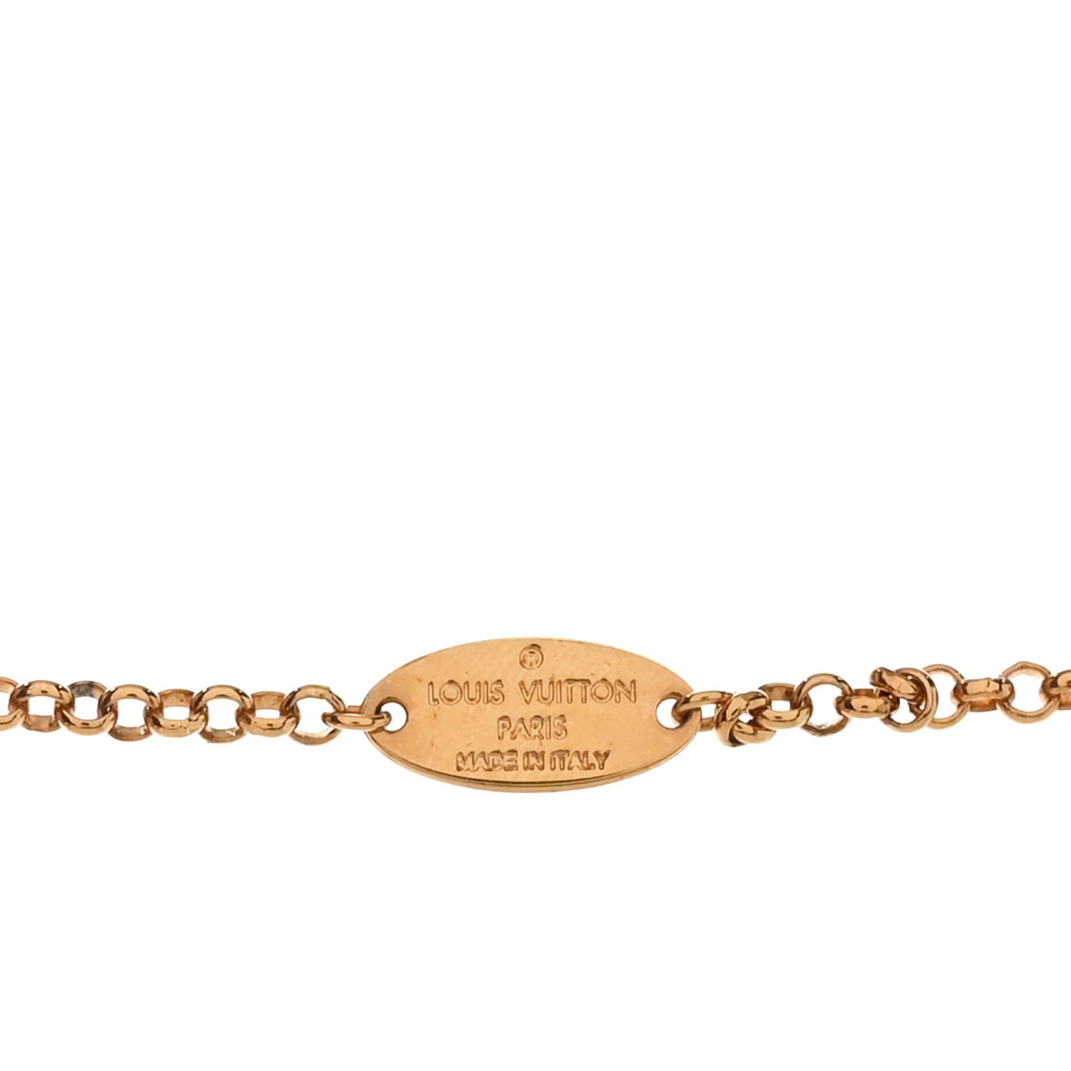 Louis Vuitton Metal Baby Louis Necklace Gold 4 of 6