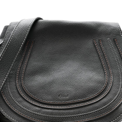 Chloe Grained Calfskin Medium Marcie Saddle Bag Black 8 of 19