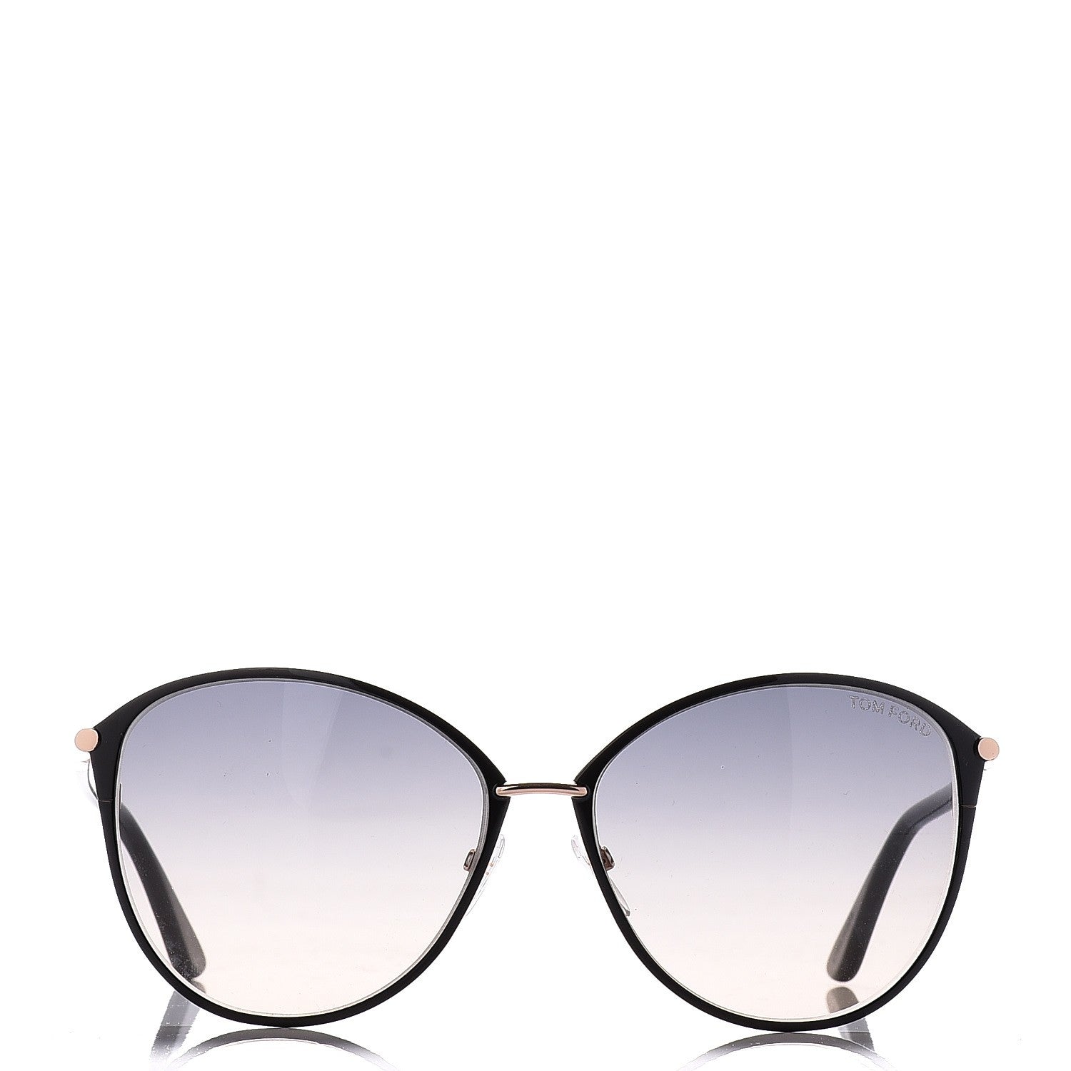 Tom Ford Penelope Vintage Round Sunglasses TF320 Black 2 of 9
