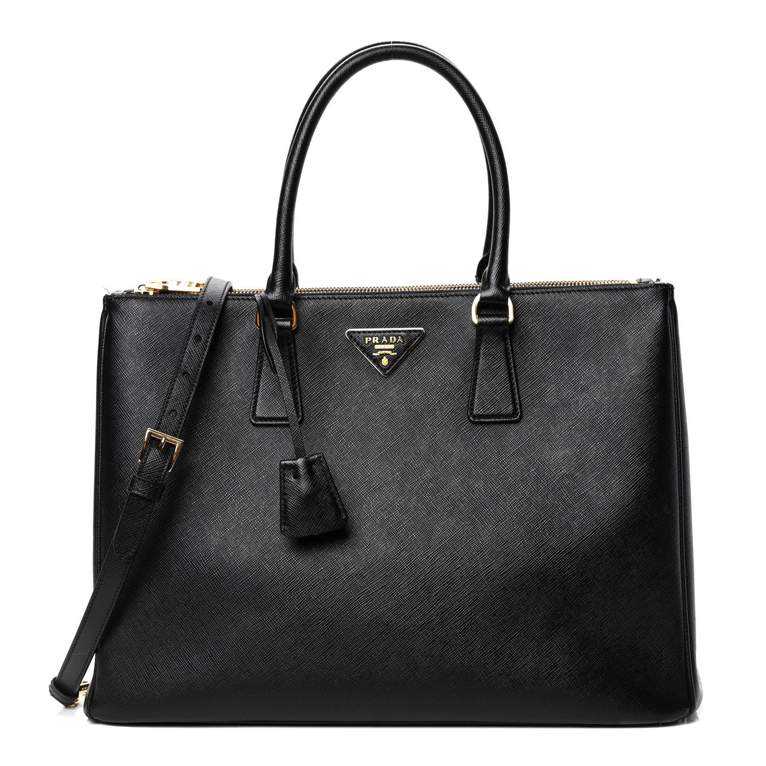 Prada Saffiano Large Galleria Double Zip Tote Black 1 of 8