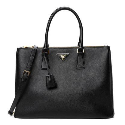 Prada Saffiano Large Galleria Double Zip Tote Black 1 of 8