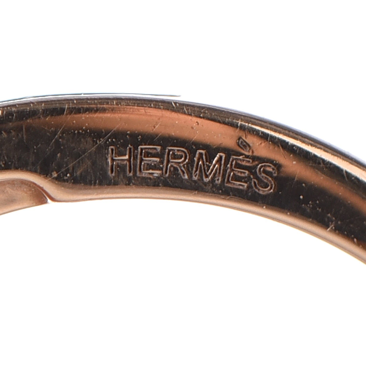 Hermes 18K Rose Gold Diamond Chaine d'Ancre Punk Ring 51 5.75 5 of 7