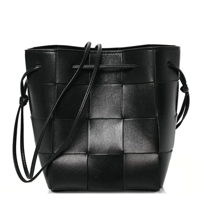 Bottega Veneta Nappa Maxi Intrecciato Small Cassette Bucket Bag Black 1 of 11