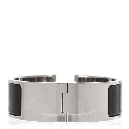 Hermes Enamel Wide Clic Clac H Bracelet PM Black 3 of 6