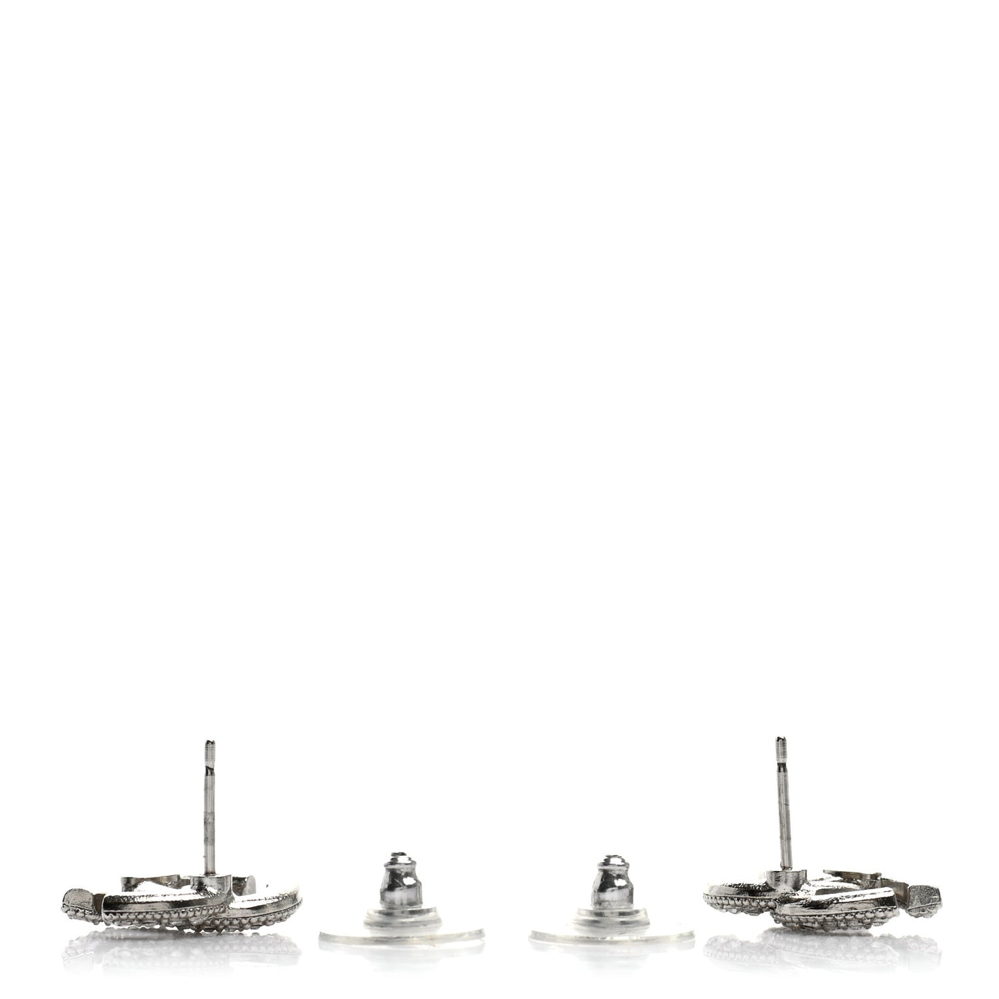 Crystal CC Earrings Silver