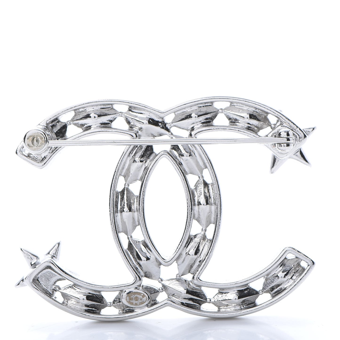 Crystal Starfall CC Brooch Silver