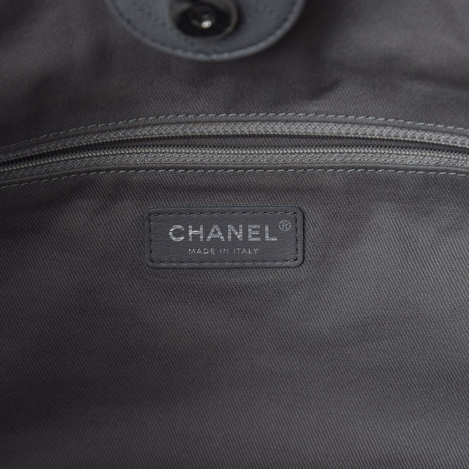 Chanel Canvas Large Double Face Shopping Tote Grey 6 of 10