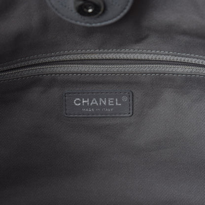 Chanel Canvas Large Double Face Shopping Tote Grey 6 of 10