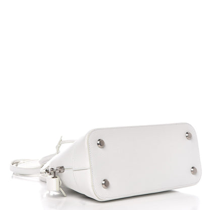 Balenciaga Signature Grained Calfskin Logo S Ville Top Handle Bag White 4 of 6