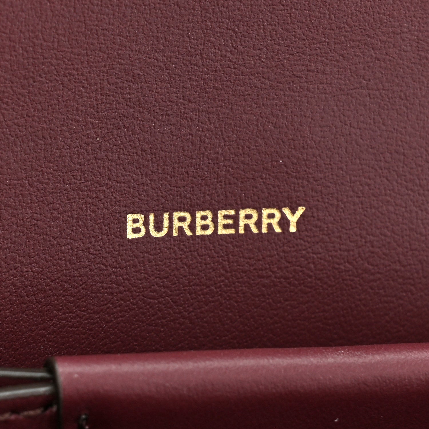 Burberry Calfskin Logo Hazelmere Wallet With Detachable Strap Deep Maroon 9 of 13